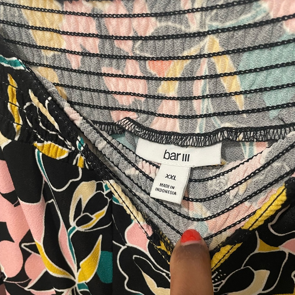 Bar III XXL women’s floral stretch pants - Picture 2 of 4